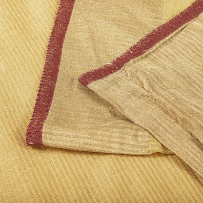 Sanskriti Vintage Saree Yellow Cotton Silk Hand Woven Maheshwari Premium Sari