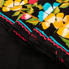 Sanskriti Vintage Black Pure Georgette Silk Saree Embroidered Sari 5+YD Fabric