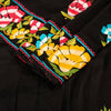 Sanskriti Vintage Black Pure Georgette Silk Saree Embroidered Sari 5+YD Fabric