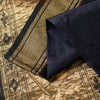 Sanskriti Vintage Blue Pure Silk Saree Brocade Zari Handmade 5+YD Paisley Fabric