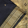 Sanskriti Vintage Blue Pure Silk Saree Brocade Zari Handmade 5+YD Paisley Fabric