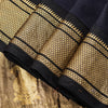 Sanskriti Vintage Blue Pure Silk Saree Brocade Zari Handmade 5+YD Paisley Fabric
