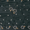 Sanskriti Vintage Black Pure Silk Saree Hand Bead Zardozi Sari 5+YD Craft Fabric