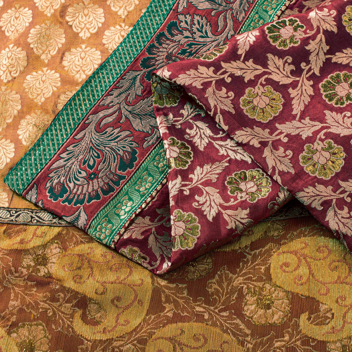 Sanskriti Vintage Red 100% Pure Silk Saree Woven Sari 6YD Craft Fabric Supplies