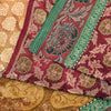 Sanskriti Vintage Red 100% Pure Silk Saree Woven Sari 6YD Craft Fabric Supplies
