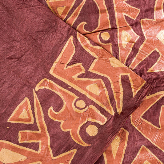 Sanskriti Vintage Saree Dusty Pink 100% Pure Silk Saree Batik Work Handmade Sari 5+Yd Fabric Crafting, Upcycling, Recycling, Dress Making