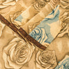 Sanskriti Vintage Brown Pure Crepe Silk Saree Digital Print 6.5+YD Floral Fabric
