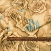 Sanskriti Vintage Brown Pure Crepe Silk Saree Digital Print 6.5+YD Floral Fabric
