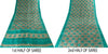Sanskriti Vintage Gray-Green Pure Bamboo Saree HandBlock Kalamkari 6+YD Fabric
