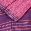 Sanskriti Vintage Pink-Purple Pure Bamboo Silk Saree Hand Block Print 6YD Fabric