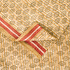 Sanskriti Vintage Sari Golden Yellow 100%Pure Bamboo Saree Hand Block 6YD Fabric