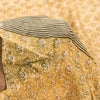 Sanskriti Vintage Sari Golden Yellow 100%Pure Bamboo Saree Hand Block 6YD Fabric
