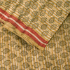 Sanskriti Vintage Sari Golden Yellow 100%Pure Bamboo Saree Hand Block 6YD Fabric