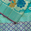 Sanskriti Vintage Blue Pure Silk Saree Brocade Woven 6+YD Sari Fabric &Blouse Pc