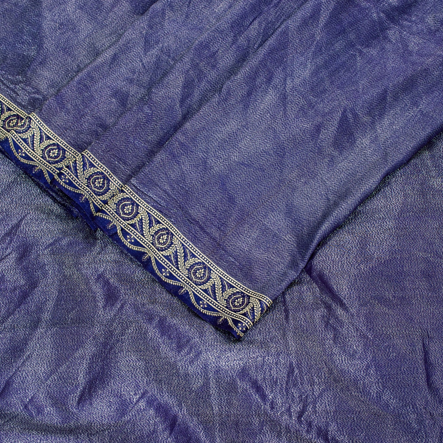 Sanskriti Vintage Purple Pure Silk Saree Brocade Woven 5.5+YD Fabric Blouse Pc