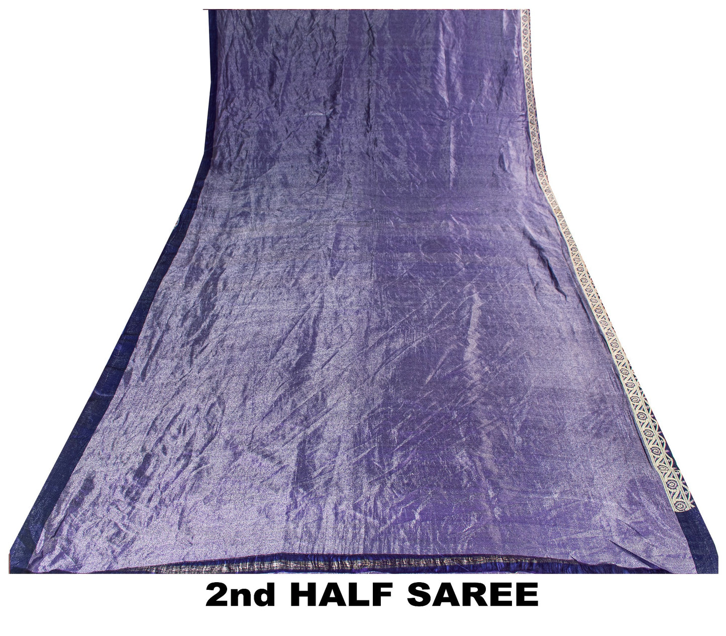 Sanskriti Vintage Purple Pure Silk Saree Brocade Woven 5.5+YD Fabric Blouse Pc