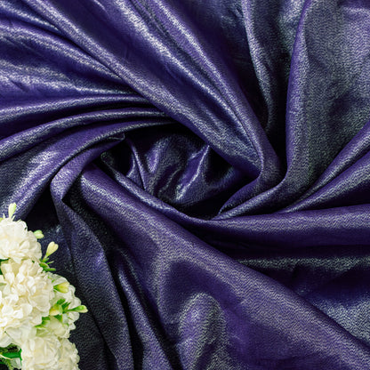 Sanskriti Vintage Purple Pure Silk Saree Brocade Woven 5.5+YD Fabric Blouse Pc