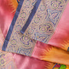 Sanskriti Vintage Pink Pure Silk Saree Handwoven Print Patch 5+YD Craft BlousePc