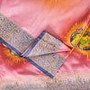 Sanskriti Vintage Pink Pure Silk Saree Handwoven Print Patch 5+YD Craft BlousePc