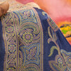 Sanskriti Vintage Pink Pure Silk Saree Handwoven Print Patch 5+YD Craft BlousePc