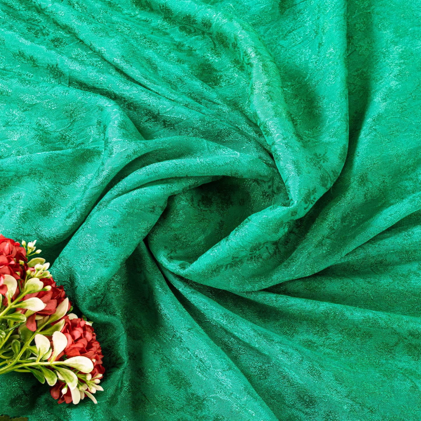 Sanskriti Vintage Green Pure Silk Saree Handbead Woven 6+YD Fabric WithBlouse Pc