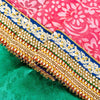 Sanskriti Vintage Green Pure Silk Saree Handbead Woven 6+YD Fabric WithBlouse Pc