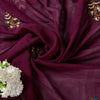 Sanskriti Vintage Purple Pure Georgette Saree Handmade 5+YD Fabric & Blouse Pc