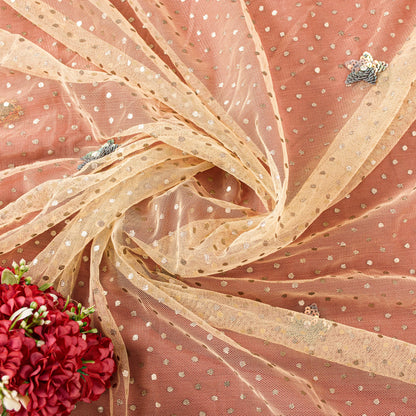 Sanskriti Vintage Red-Pink Pure Georgette Net 5YD Saree Hand Bead Sari Blouse Pc