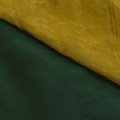 Sanskriti Vintage Soft Green Pure Katan Silk Saree Hand Woven Banarasi Sari 5.5Y