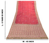 Sanskriti Vintage Wine 100%Pure Satin Saree Embroidered Mirror Mukesh Sari 5.5YD