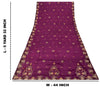 Sanskriti Vintage Wine Pure Crepe Silk Saree Hand Embroidery Zardozi Sari 5.5 YD