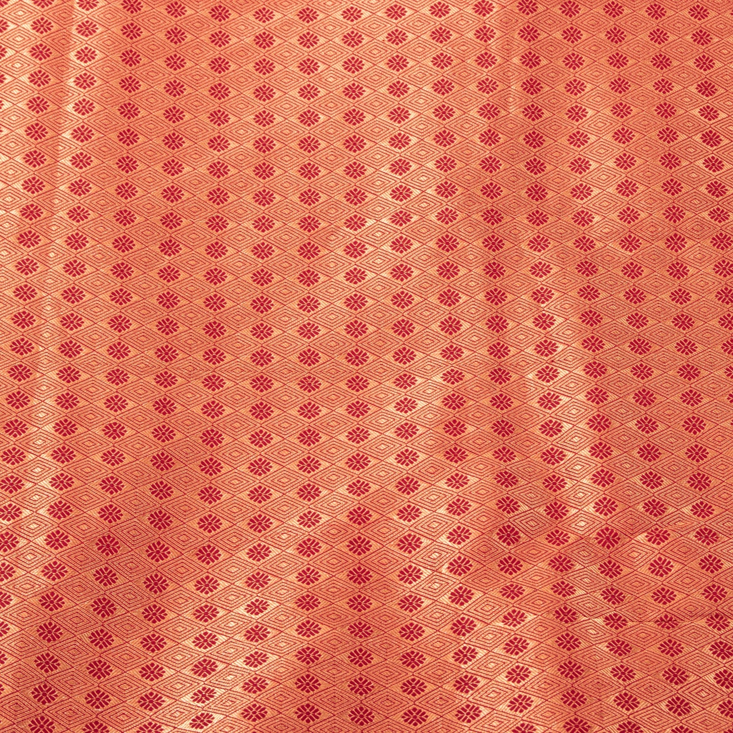 Sanskriti Vintage Red Blend Silk Saree Brocade Banarasi Zari Hand Woven Sari 5.5
