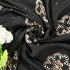 Sanskriti Vintage Black Pure Georgette Saree Hand Embroidery Zari SequinSari 5.5