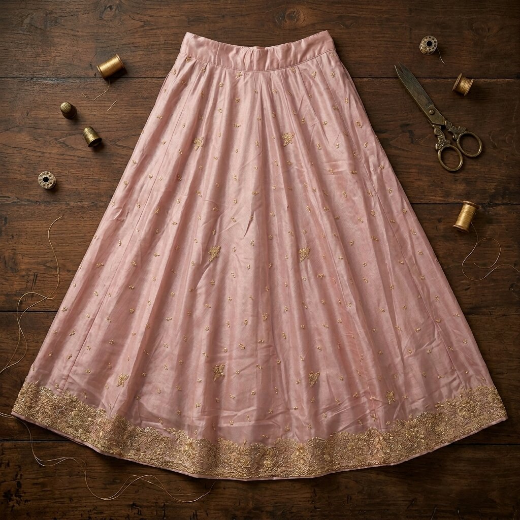 Sanskriti Vintage Pink Net Stitched Bollywood Lehenga Hand Embroidery Zardozi