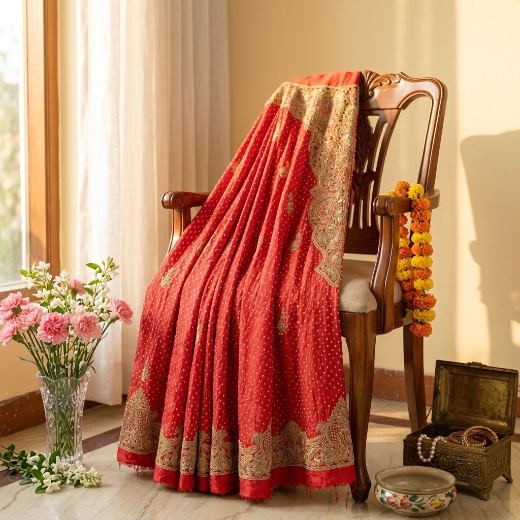 Sanskriti New Red Pure Silk Unstitched Lehenga Hand Embroidered Zardozi-Patch
