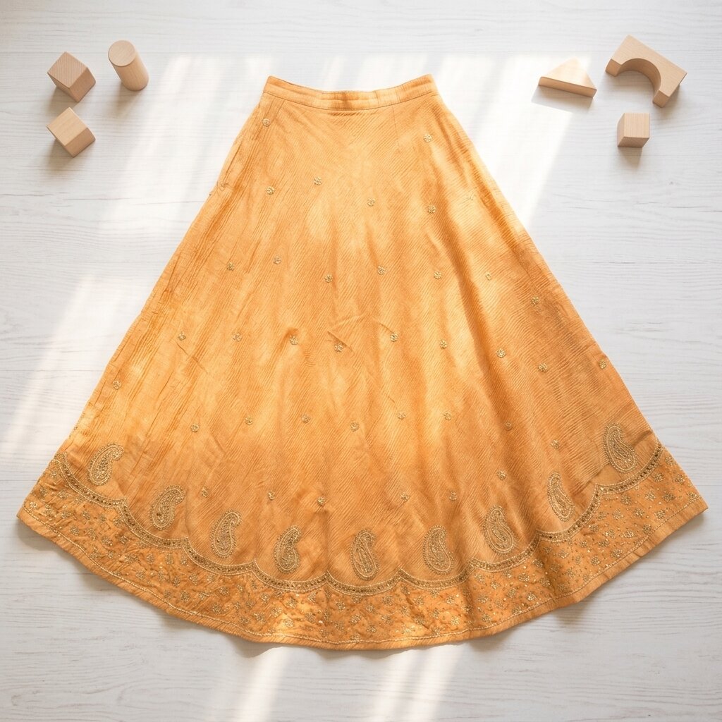 Sanskriti New Peach Pure Silk Unstitched Bridal Lehenga Hand Embroidered Zardozi