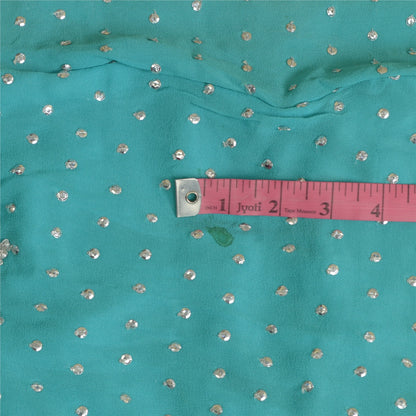 Sanskriti Vintage Blue Pure Georgette Silk Stitched Lehenga Hand Beaded Sequins