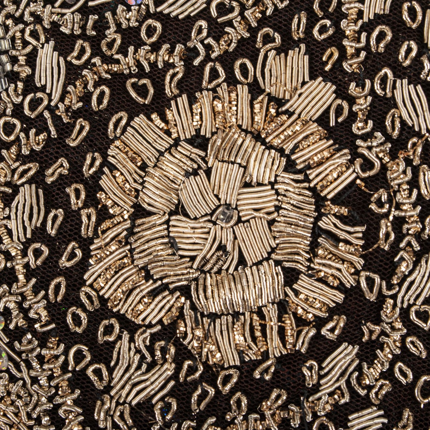 Sanskriti New Brown Net Unstitch Wedding Lehenga Hand Embroidered Zardozi-Beaded