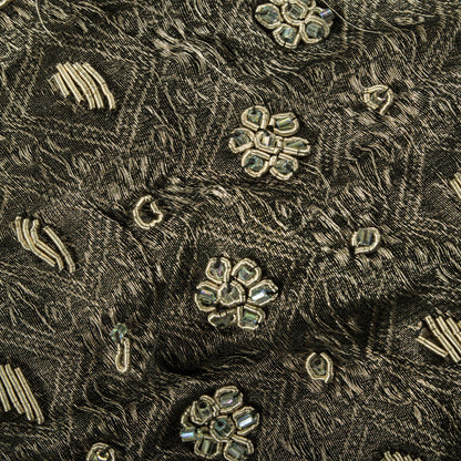 Sanskriti Vintage Brown Pure Silk Stitched Lehenga Hand Embroidery Zardozi Zari