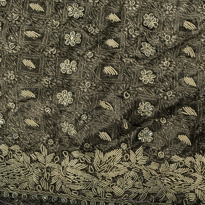 Sanskriti Vintage Brown Pure Silk Stitched Lehenga Hand Embroidery Zardozi Zari