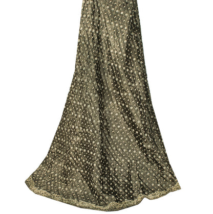 Sanskriti Vintage Brown Pure Silk Stitched Lehenga Hand Embroidery Zardozi Zari