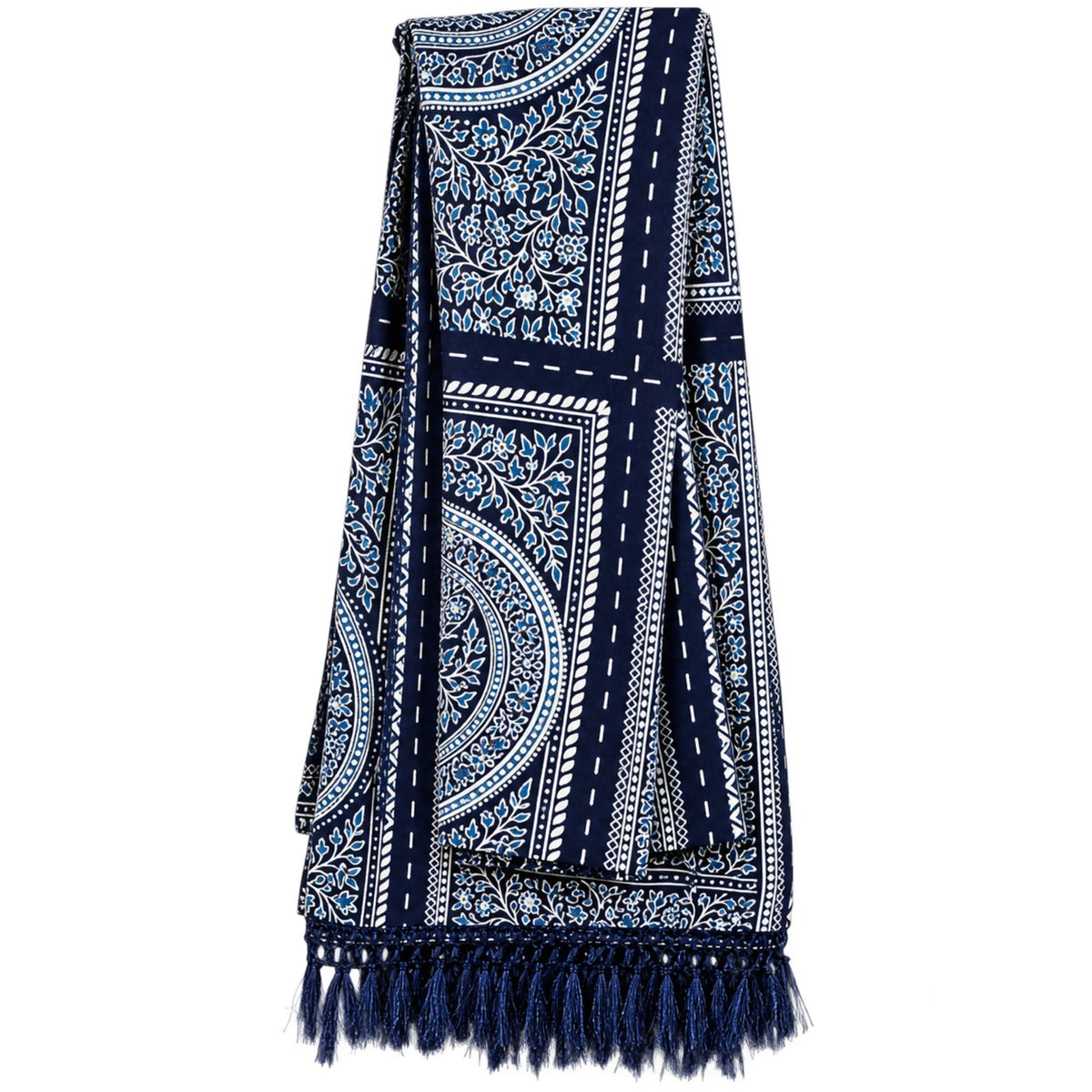Ajrakh Hand Block Printed Lehenga Choli Set Indigo Blue Cotton Chaniya Choli for Navratri Garba Traditional Indian Women By KreatvKraft