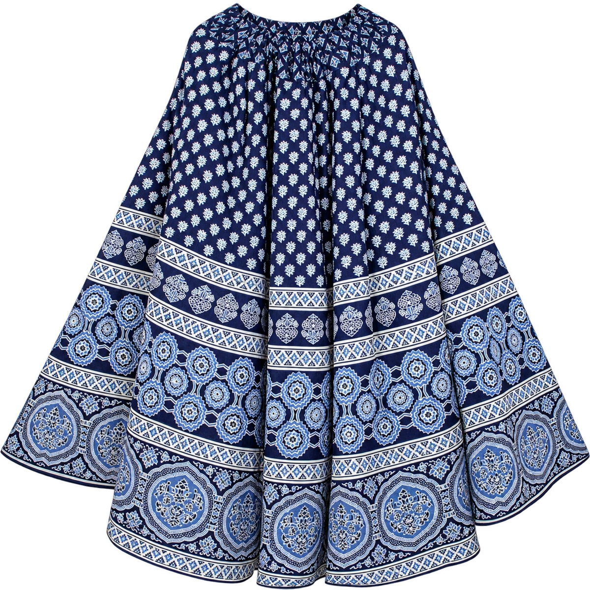 Indigo Blue Cotton Lehenga Choli Dupatta Set Bagru Hand Block Print Chaniya Choli for Navratri Garba Indian Ethnic Wear Dress for Women