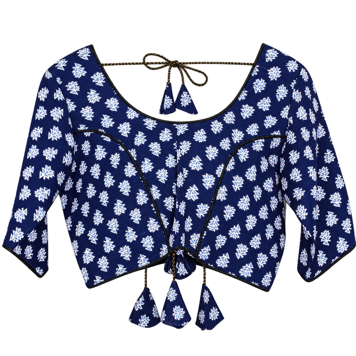 Indigo Blue Cotton Lehenga Choli Dupatta Set Bagru Hand Block Print Chaniya Choli for Navratri Garba Indian Ethnic Wear Dress for Women