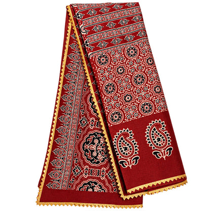 Ajrakh Printed Cotton Pink Lehenga Choli Set Traditional Navratri Garba Chaniya Choli for Dandiya Night Traditional Dress By KreatvKraft