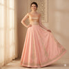 Sanskriti Pink Bridal Lehenga Satin Silk Hand Embroidered Zardozi Unstitch