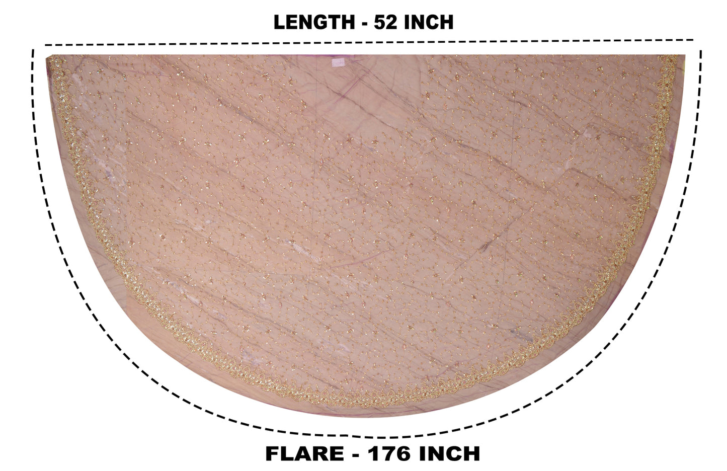 Sanskriti Vintage Purple Long Lehenga Net Mesh Hand Beaded Zardozi Unstitched