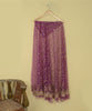 Sanskriti Vintage Purple Long Lehenga Net Mesh Hand Beaded Zardozi Unstitched