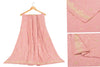 Sanskriti Vintage Pink Long Lehenga Satin Silk Hand Embroidered Zardozi Unstitch