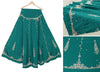 Sanskriti Vintage Green Long Lehenga Art Silk Hand Embroidered Zardozi Unstitch